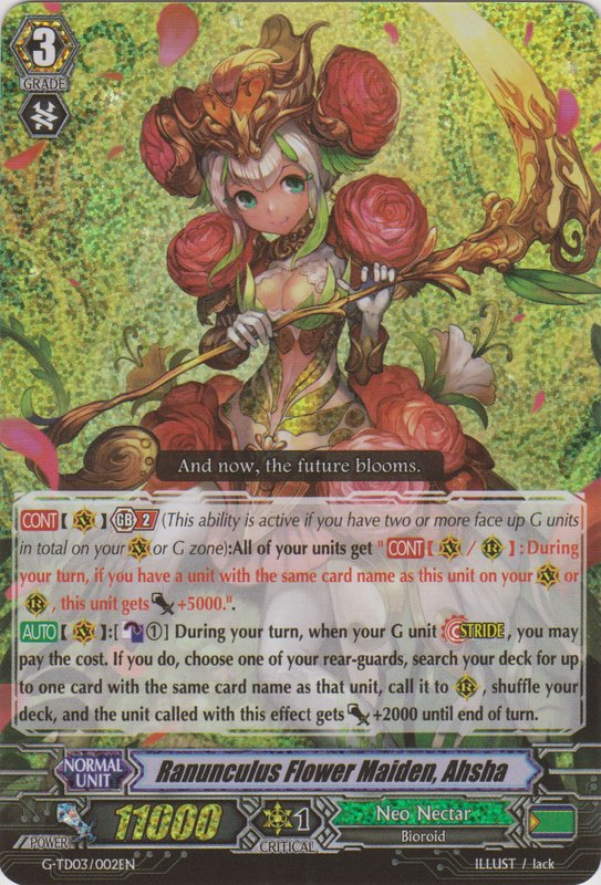 Unit of The Week: Ranunculus Flower Maiden, Ahsha - Awesome Card Games