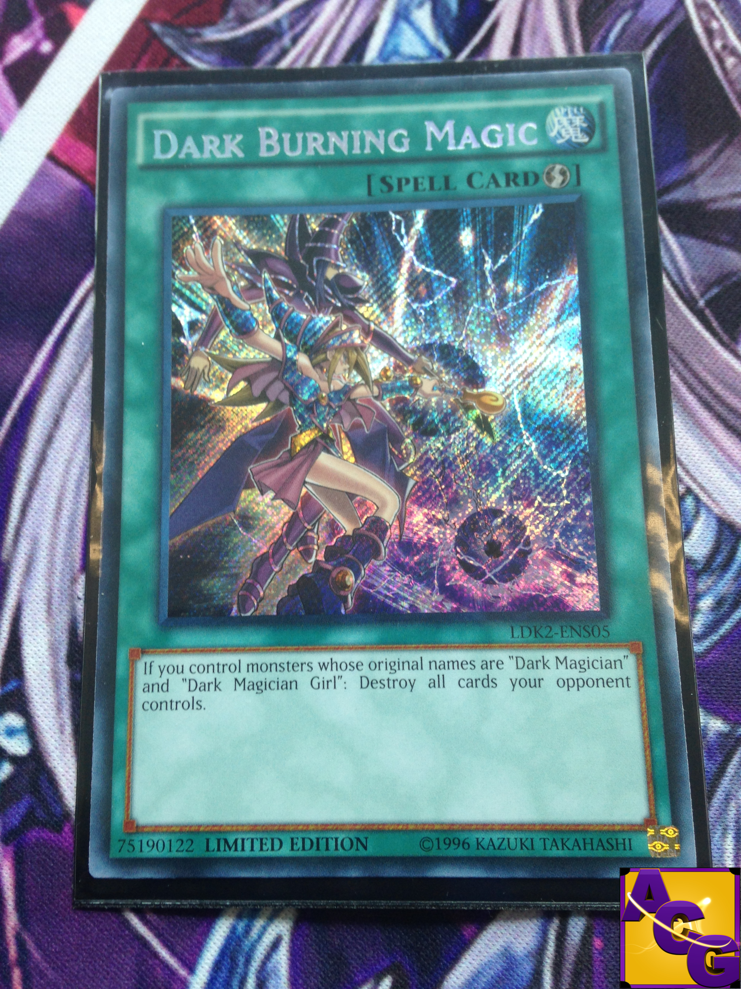 LDK2-ENS04 Dark Burning Attack Limited Edition Secret Rare Card YuGiOh TCG Spell 
