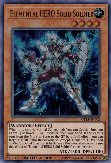 Yu Gi Oh Card Review Elemental Hero Solid Soldier Awesome Card Games