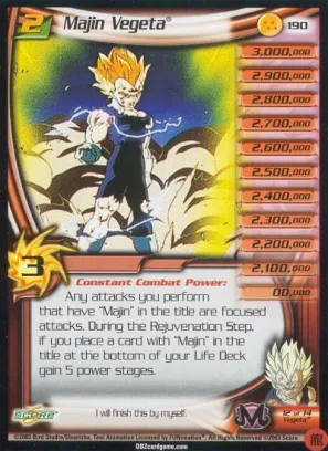 DBZ Card Review: Majin Vegeta LV 2