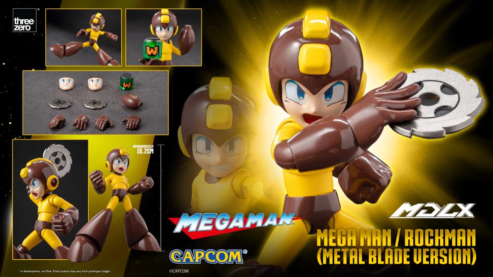 Mega Man Action Figure 10,2 Cm - Giocattolo Da Collezione, Mani E Testa Intercambiabili
